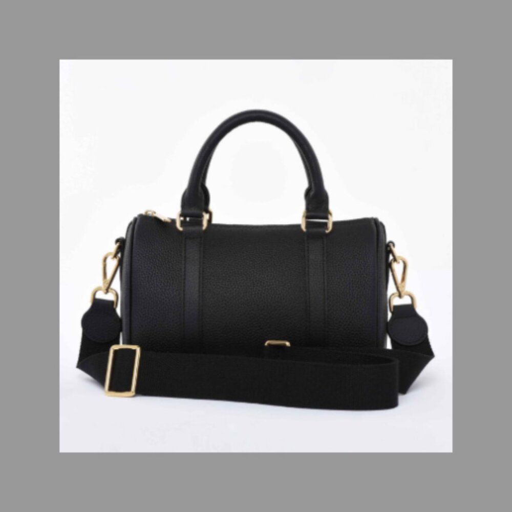 DUYP Melodie Cecile Black Grained leather - Mini Boston bag - Picture 4 of 13